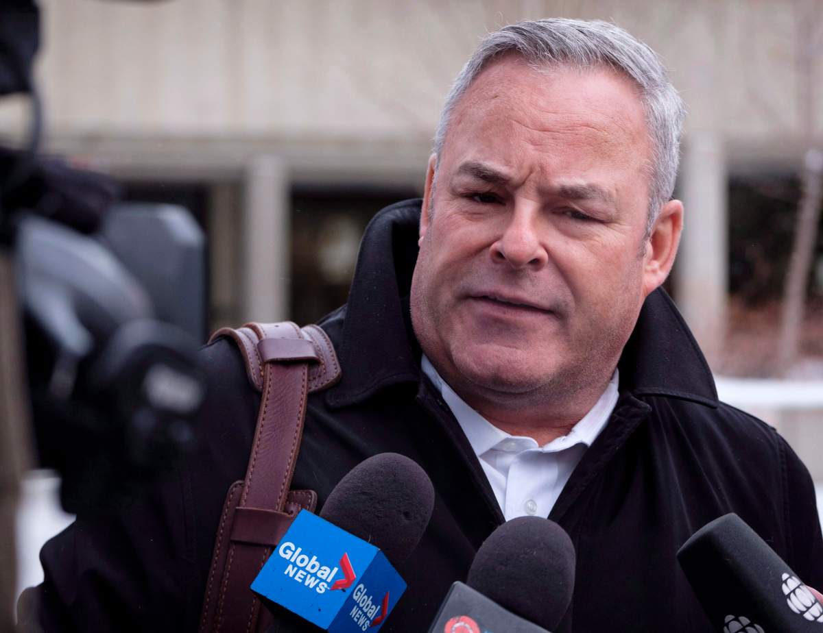 Defense lawyer Allan Fay speaks to the media after Joshua Frank and Jason Klaus were pronounced guilty by a judge in Red Deer, Alta., Wednesday, Jan. 10, 2018.