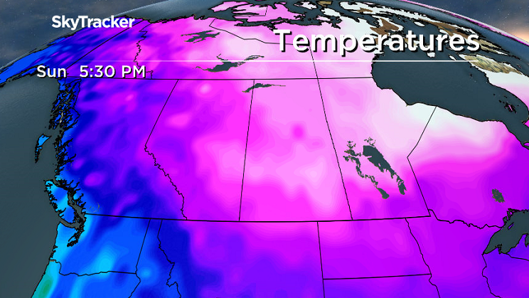 Arctic air surges south once again across the region on Sunday.