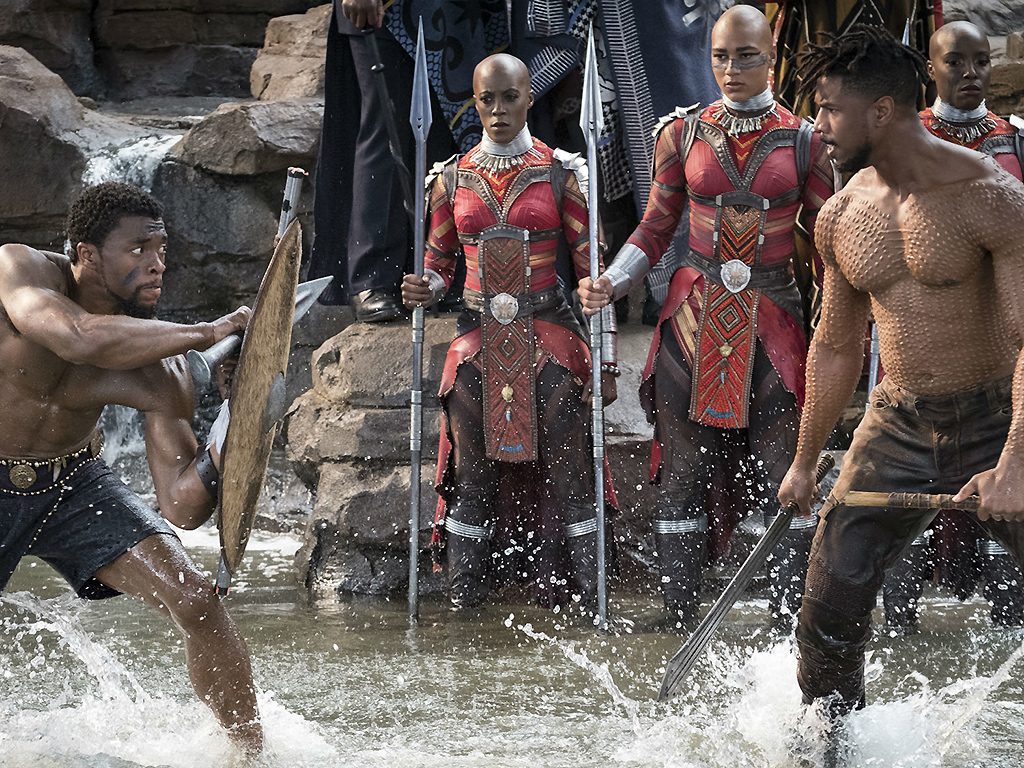 A scene from upcoming Disney/Marvel movie 'Black Panther.'.