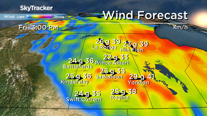 Breezy winds kick in and help warm temperatures up into the minus teens on Friday.