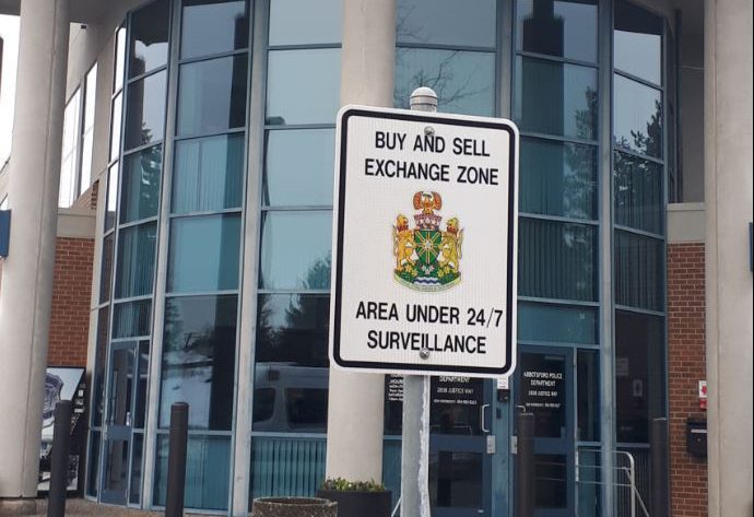 Abbotsford police have set up a safe exchange zone.