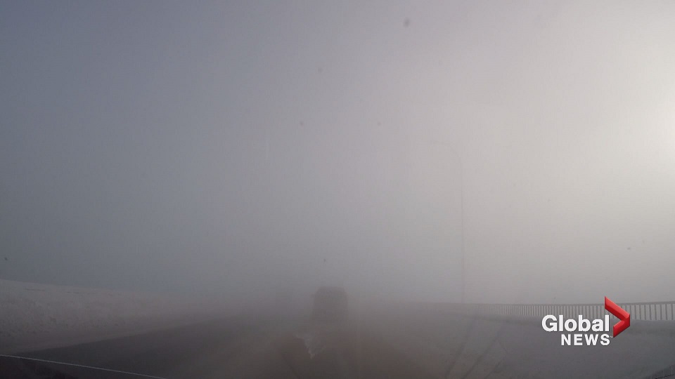 Heavy fog causing near-zero visibility hit London Wednesday morning.