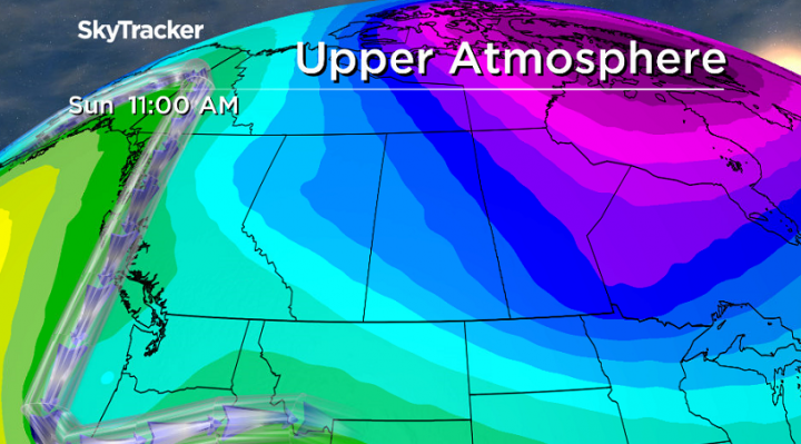 Cool air slides back into central Saskatchewan for the beginning of next week.
