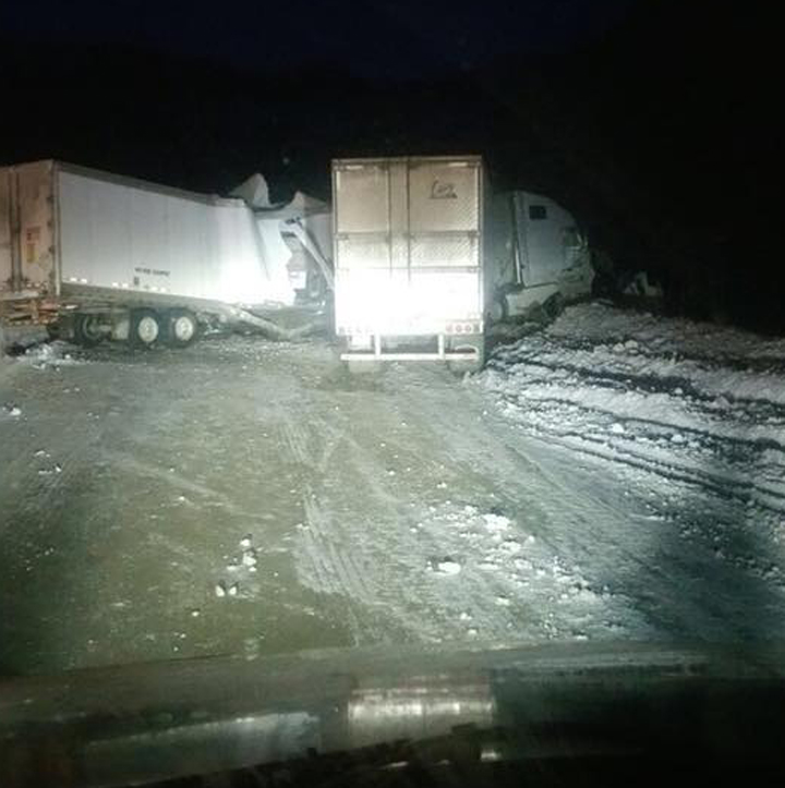 Accident on the Coquihalla Highway early Monday morning.