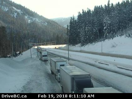 Hwy 5, southbound at Zopkios Rest Area, near the Coquihalla Summit, looking northeast. 