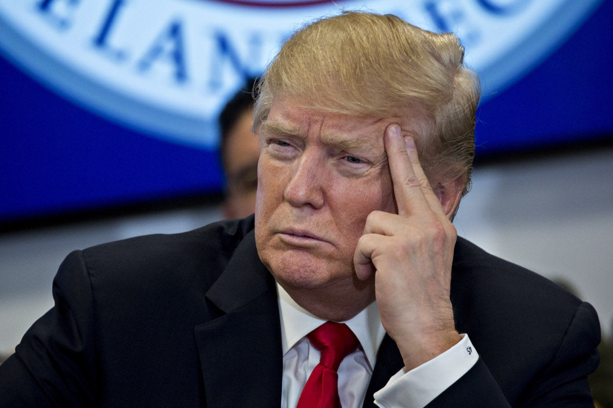 Speaking at an event on Monday afternoon, Trump was notably silent on the market, despite repeatedly taking credit for its performance when it was rising.