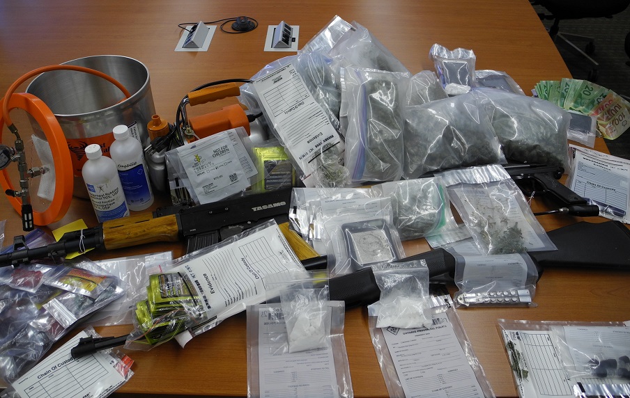 Wellington County OPP seized $15,000 worth of drugs while carrying out a search warrant in Mount Forest on Friday.