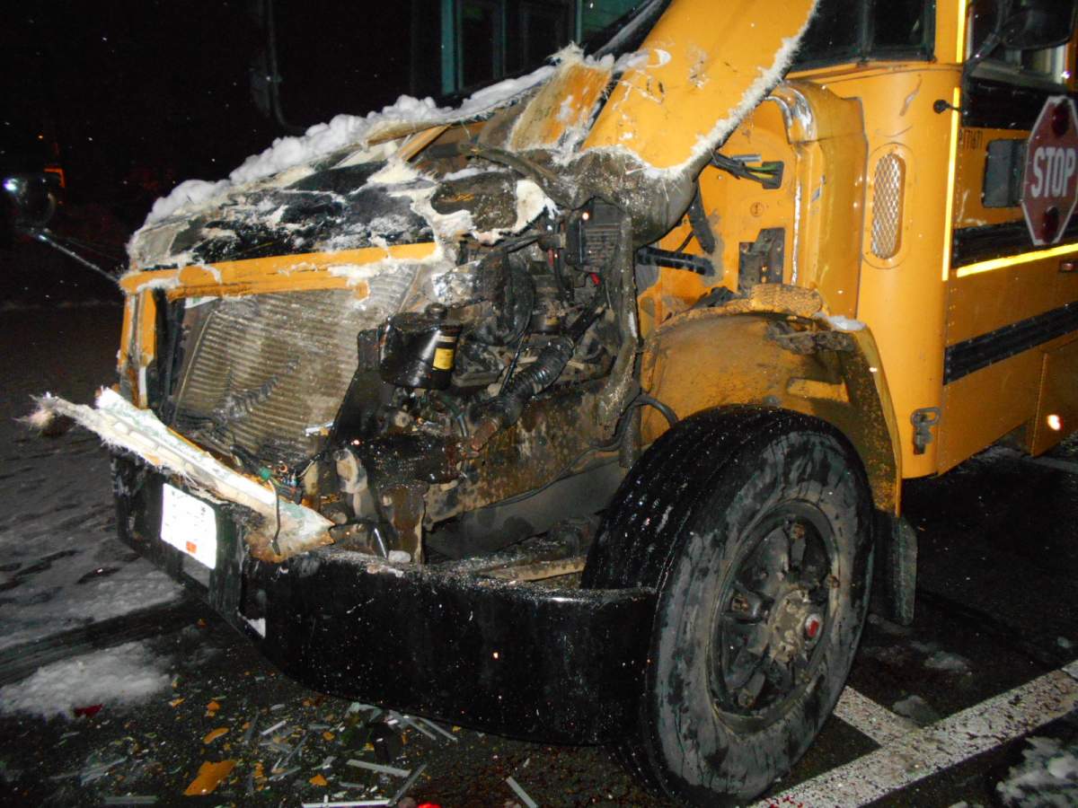 Charges pending after two school buses rammed into each other in Kelowna - image