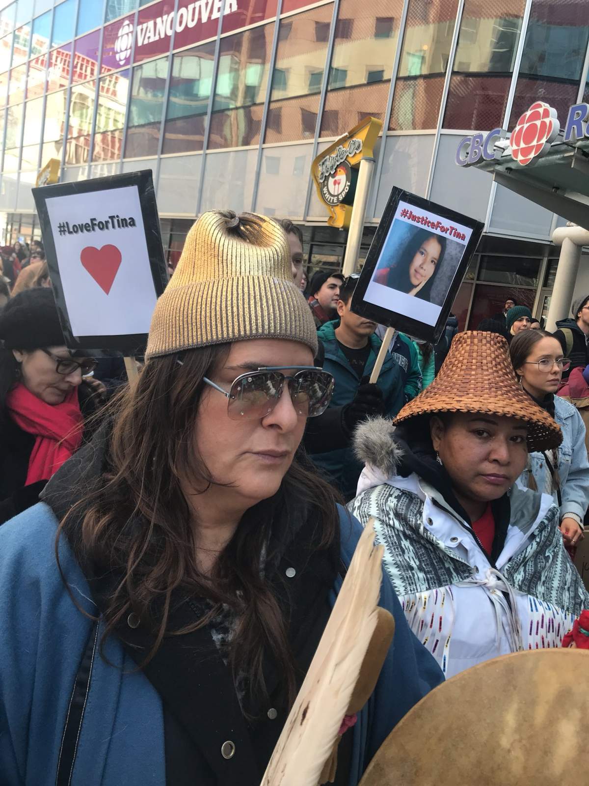 Dozens marched through downtown Vancouver on Saturday asking for the federal government to make changes to protect Indigenous people following the acquittal of Raymond Cormier. 