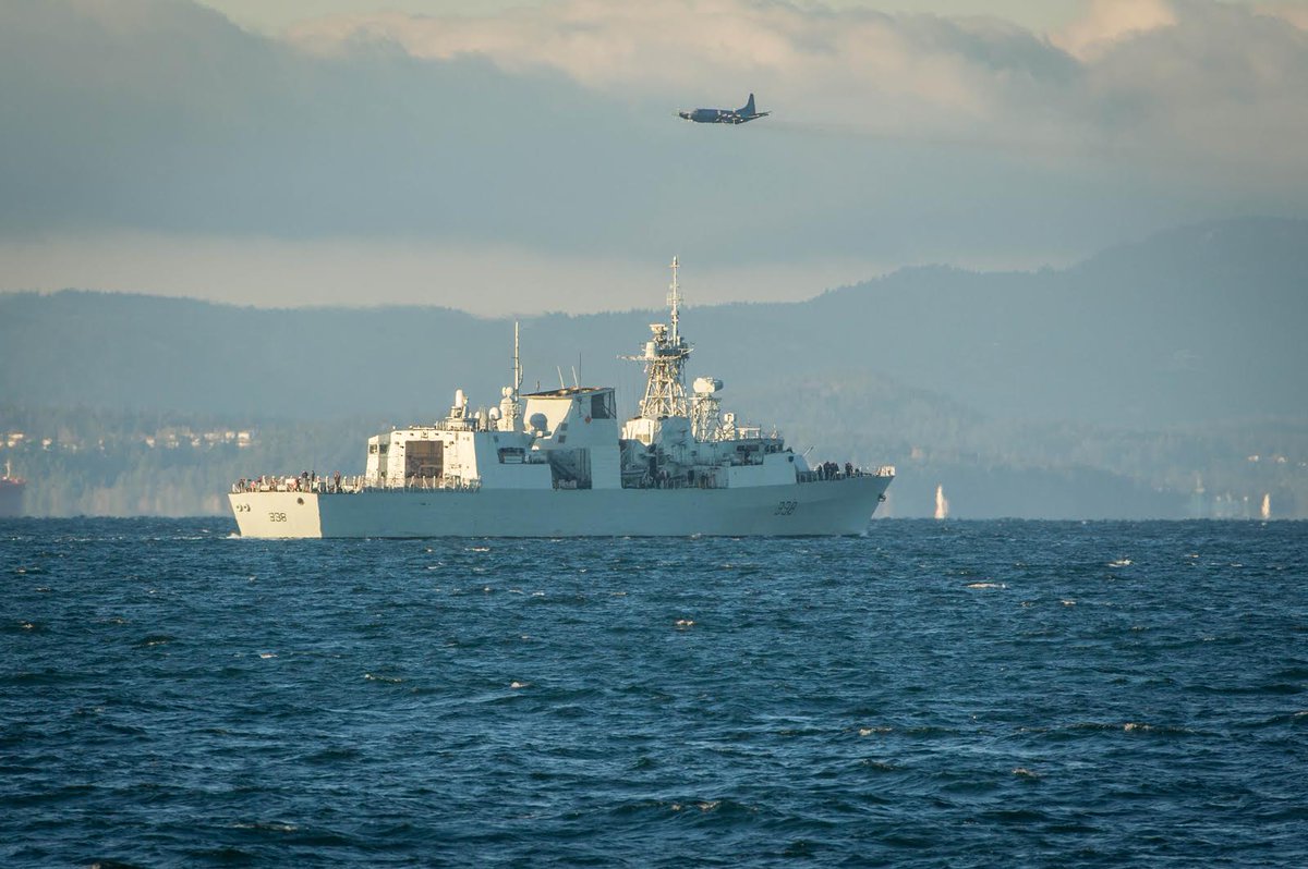 The Canadian Armed Forces says the HMCS Calgary was involved in a sea fuel spill somewhere in the Strait of Juan de Fuca.