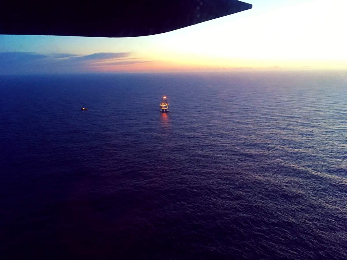The Hibernia oil platform allowed the Cormorant helicopter to refuel .