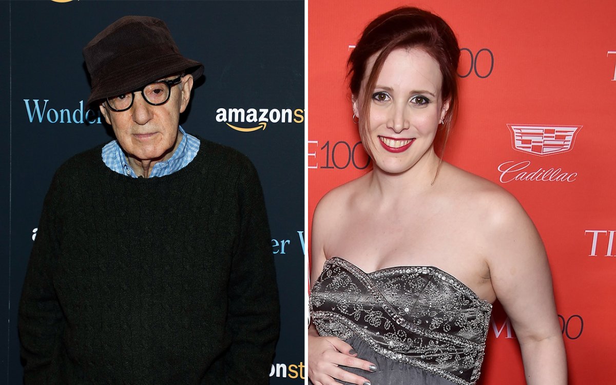 (L-R): Woody Allen and Dylan Farrow.