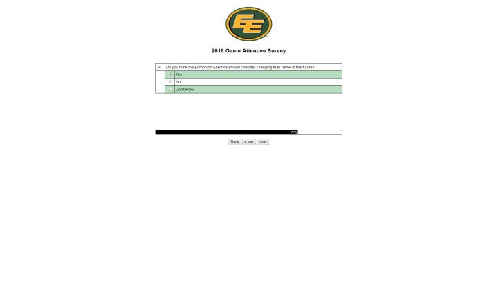 This question was posed to Edmonton Eskimos season ticket holders in a recent survey.