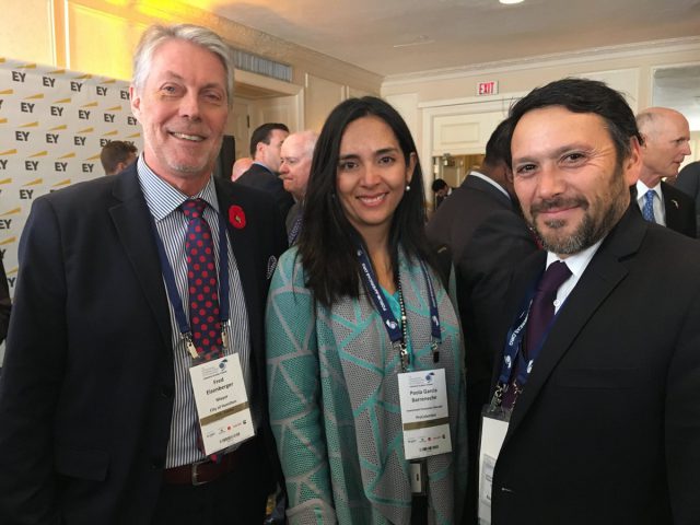 Hamilton Mayor Fred Eisenberger met with Colombia's trade minister during a visit to the South American country last fall.
