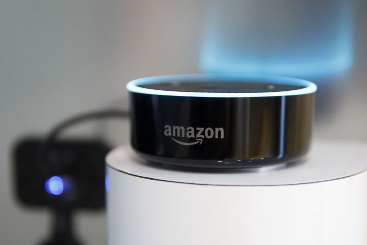An Amazon.com Inc. Echo Dot device is displayed at the 2018 Consumer Electronics Show in Las Vegas. 