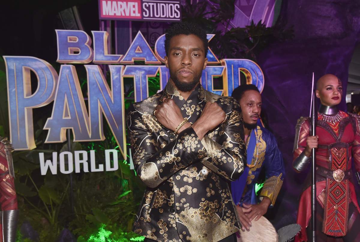 Actor Chadwick Boseman at the Los Angeles World Premiere of Marvel Studios' 'BLACK PANTHER' at Dolby Theatre on January 29, 2018 in Hollywood, California.