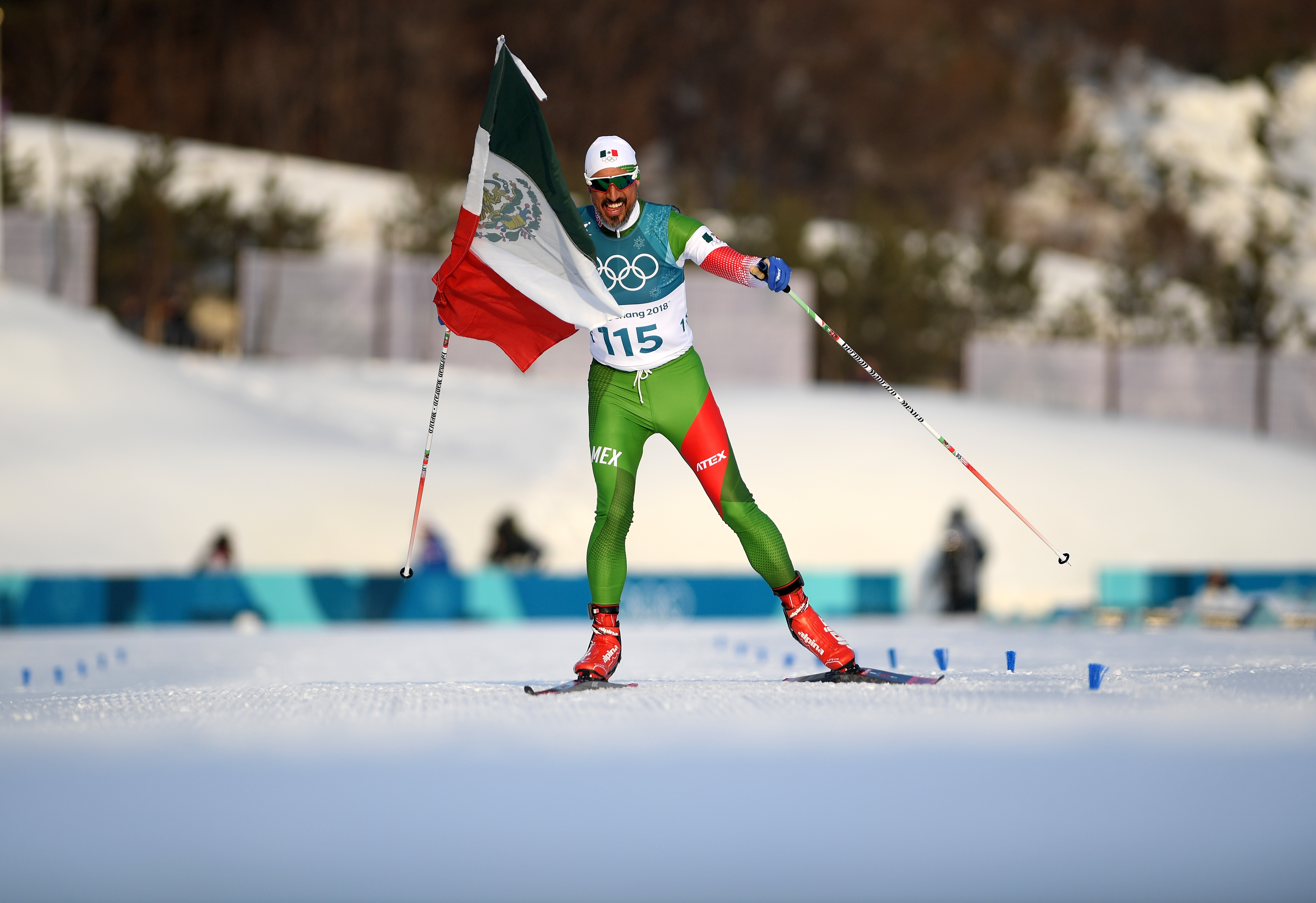 Olympic skier from Mexico crossed finish line last, greeted like a