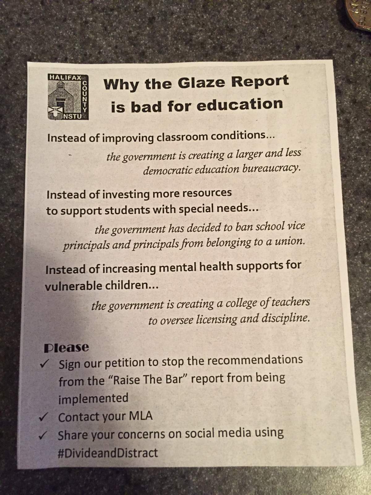 Mother concerned after teachers’ union flyer sent home with son - image