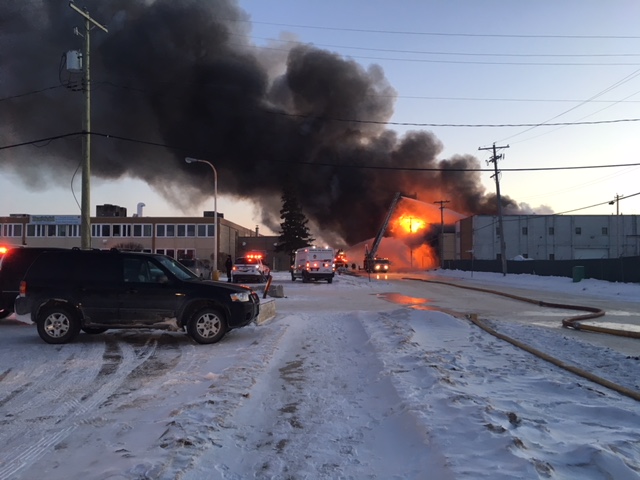 Fire has broken out in a building on Roseberry between Ellice and St.Matthews .