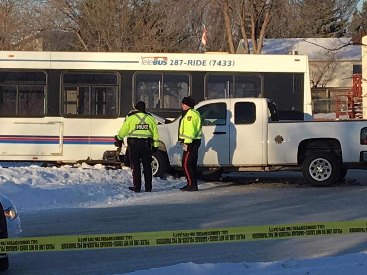 The 29-year-old driver of the truck was arrested for impaired driving and dangerous operation of a motor vehicle.