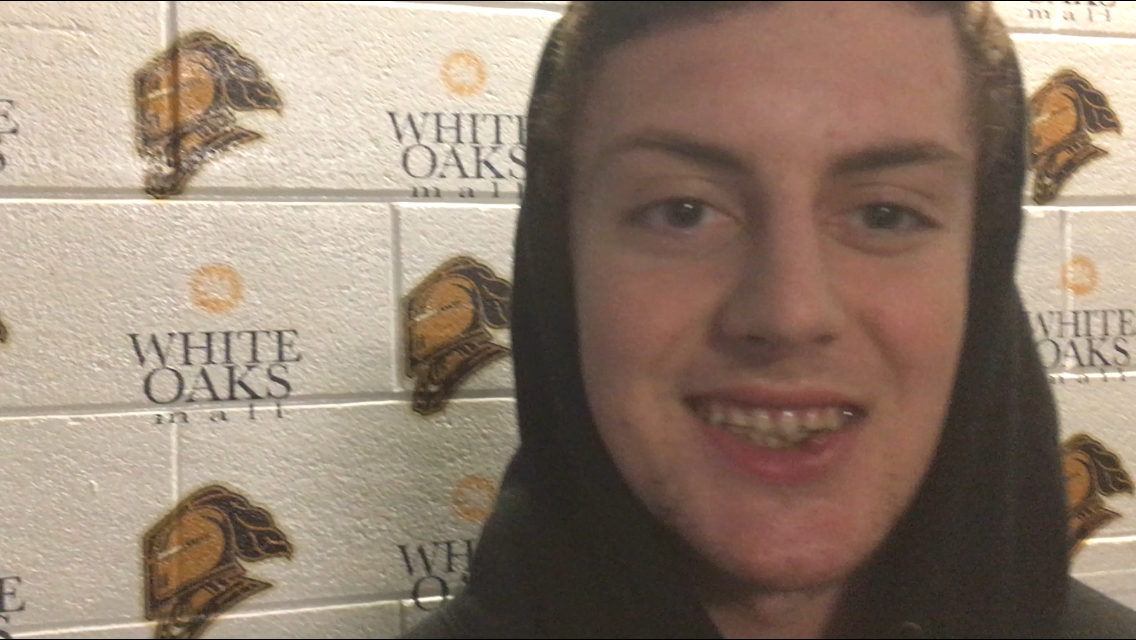London Knights' forward, Josh Nelson shows off his pre-root canal smile after being hit in the face by a puck during practice.