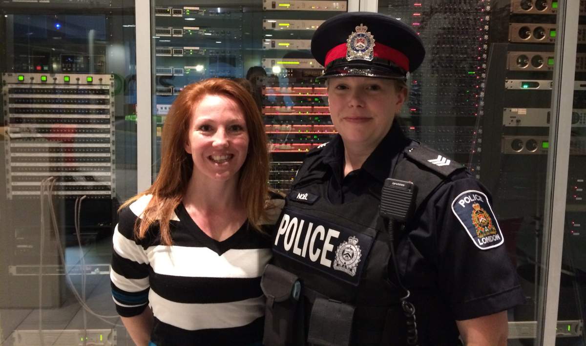 Sonya Juffermans, a civilian in major case management, and patrol sergeant Jennifer Noël.
