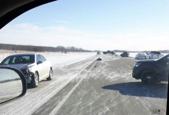 Part of Highway 9 was closed Sunday afternoon after a crash. 
