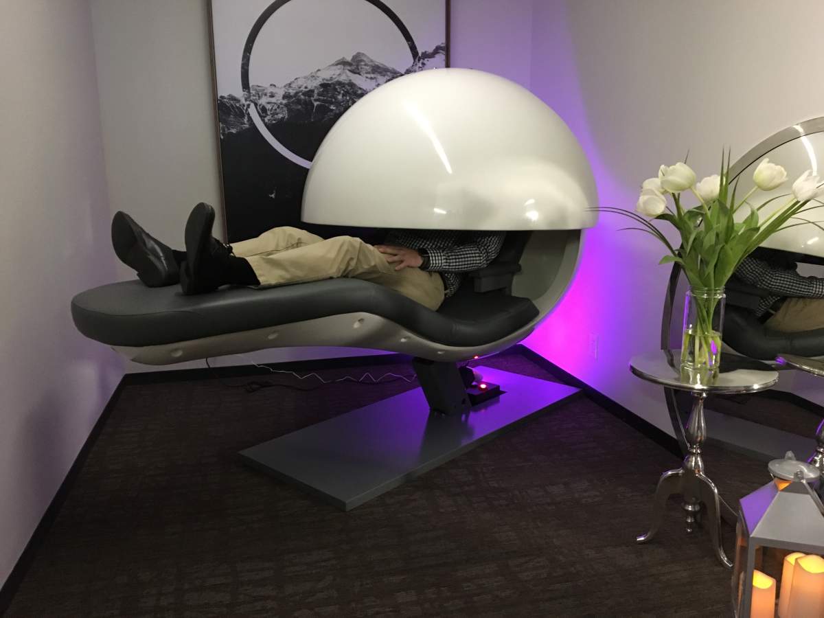 An energy pod at CompuVision in Edmonton.