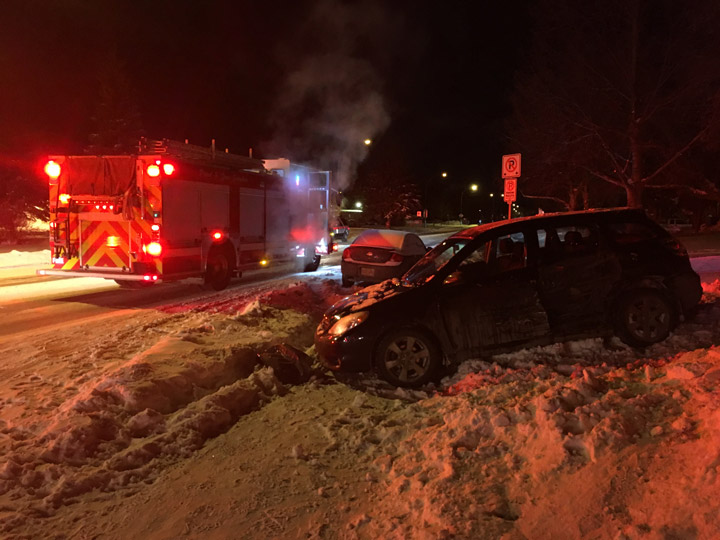 Saskatoon firefighters had to use the Jaws of Life to free a driver in a crash on February 3, 2018.