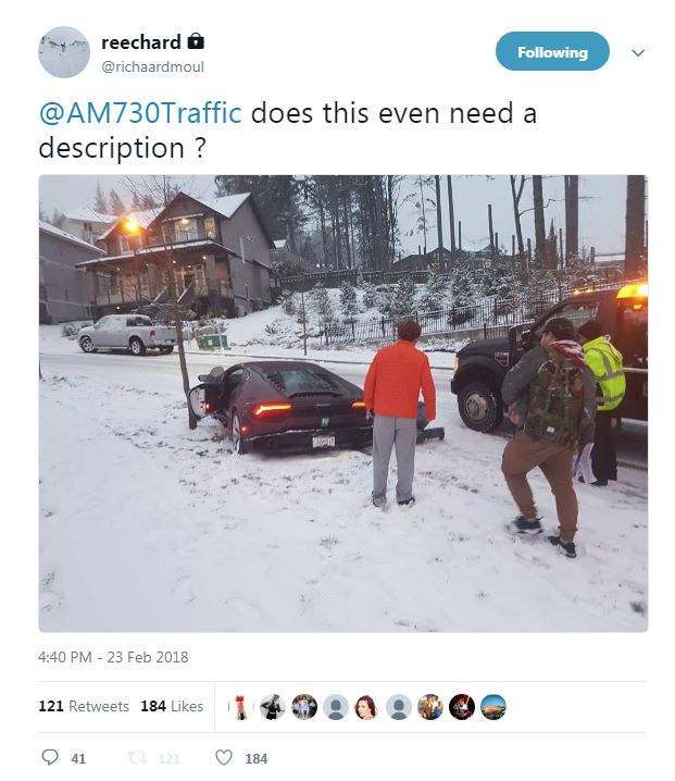 Snow. Vancouver. Lamborghini. ‘N’ sign. And other tales from a winter commute - image