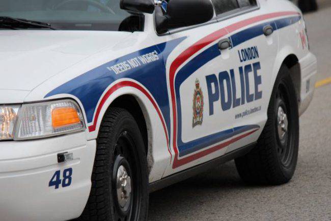 Police say a man inside a business on Huron Street became disruptive on Friday morning.