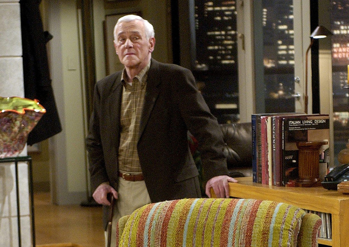 In this March 23, 2004 file photo, John Mahoney, who stars as Martin Crane, appears on the set during the filming of the final episode of "Frasier" in Los Angeles. 