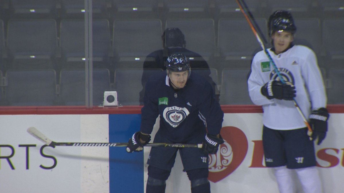 Winnipeg Jets centre Mark Scheifele took part in a full practice Monday.