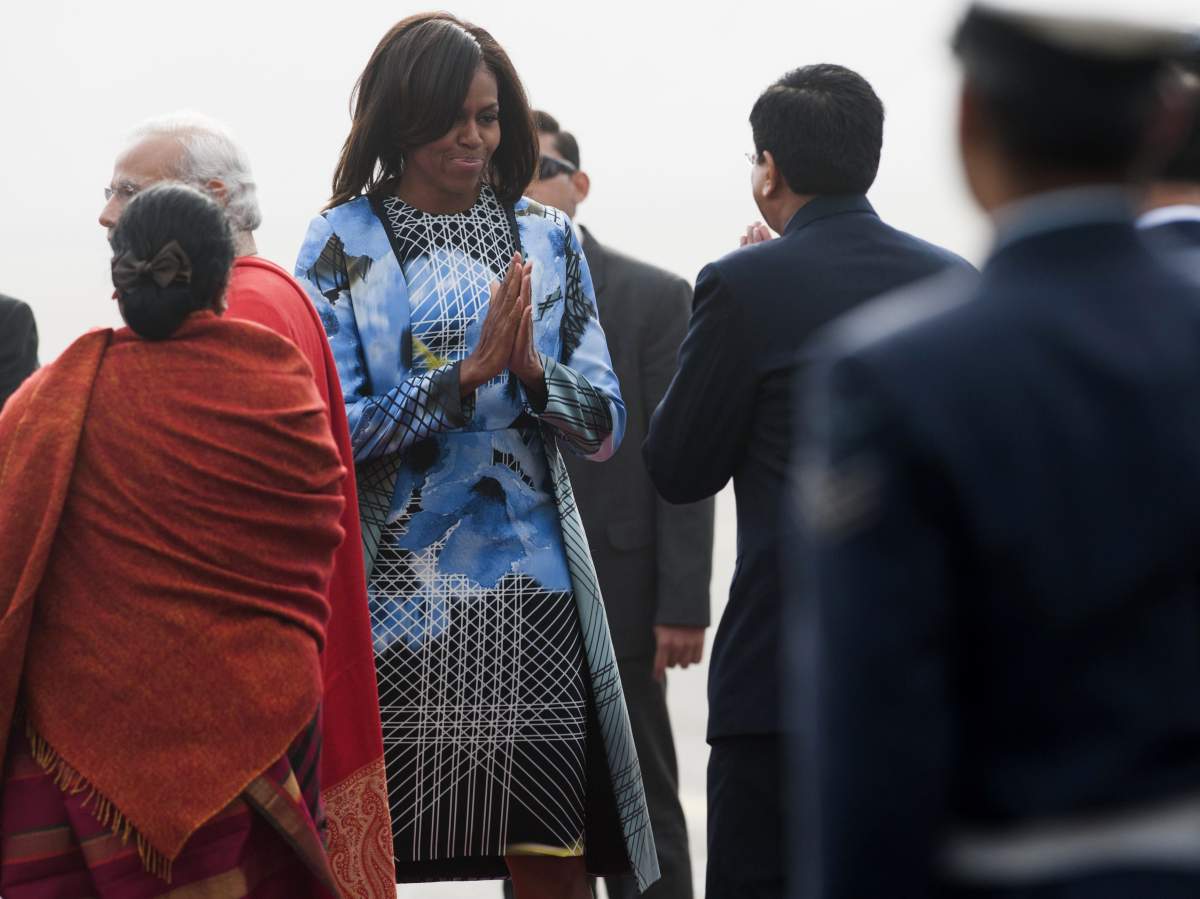 Former first lady Michelle Obama was praised for championing Indian fashion during her 2015 official visit, although she steered clear of traditional attire.