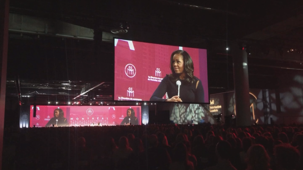 Michelle Obama urges decision-makers to ‘make space in their offices’ for girls, women in Montreal speech - image