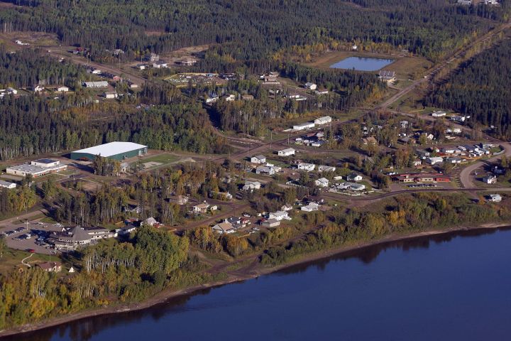 An aerial view of Fort McKay, Alta., Monday, Sept. 19, 2011. The Alberta government has released a draft plan for managing a contentious area that holds both oilsands resources and culturally significant Indigenous lands. The plan for Moose Lake, north of Fort McMurray and heavily used by the Fort McKay First Nation, will now go through a period of public consultation.