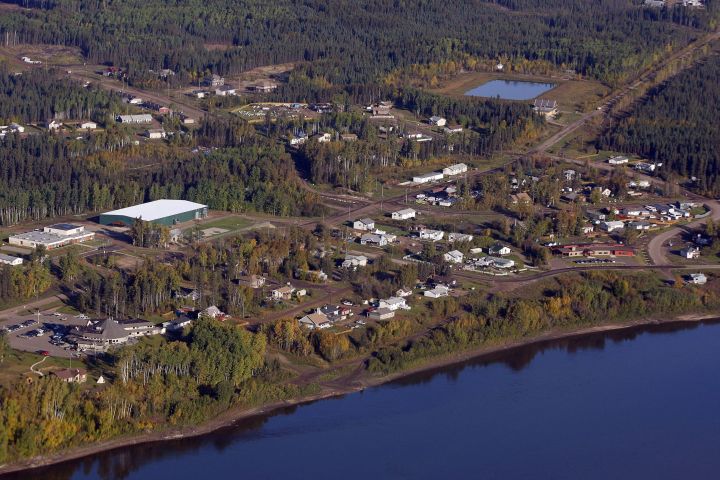 File: An aerial view of Fort McKay, Alta., Monday, Sept. 19, 2011.