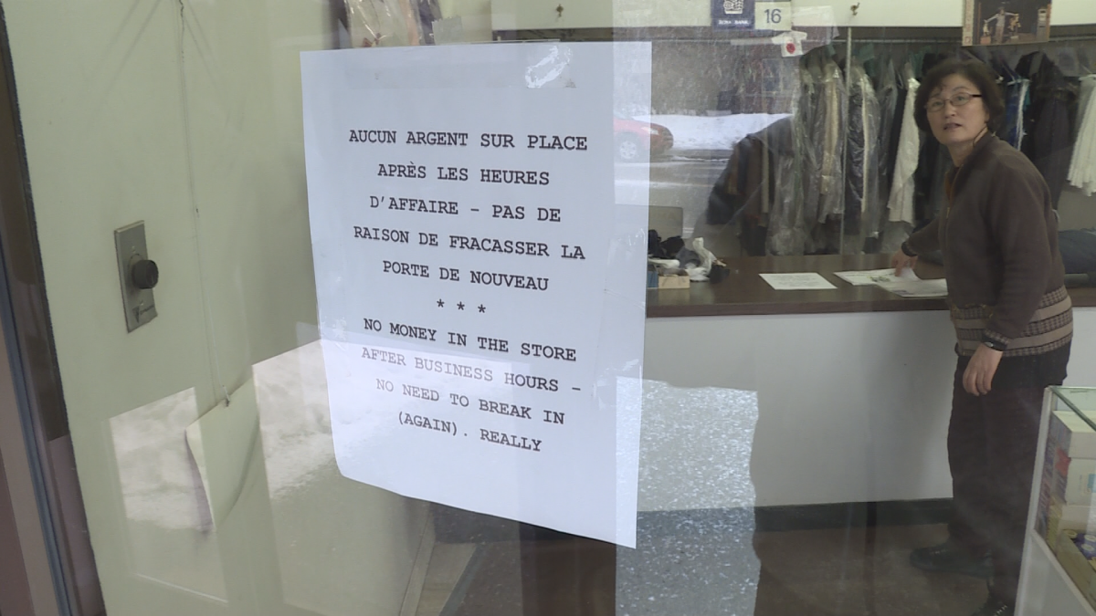 Young Sook Suh's dry-cleaning business has been broken into twice in a week.  