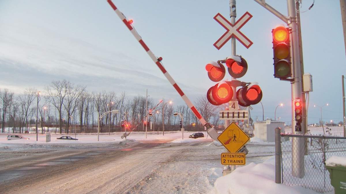 C the Pincourt rail crossing will go up with a train pulling through.