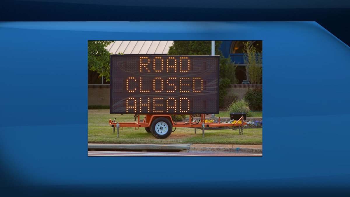 The Edmonton Police Services says road signs like this have been damaged 47 times since 2016, costing Edmonton taxpayers around $47,000 in repairs. 