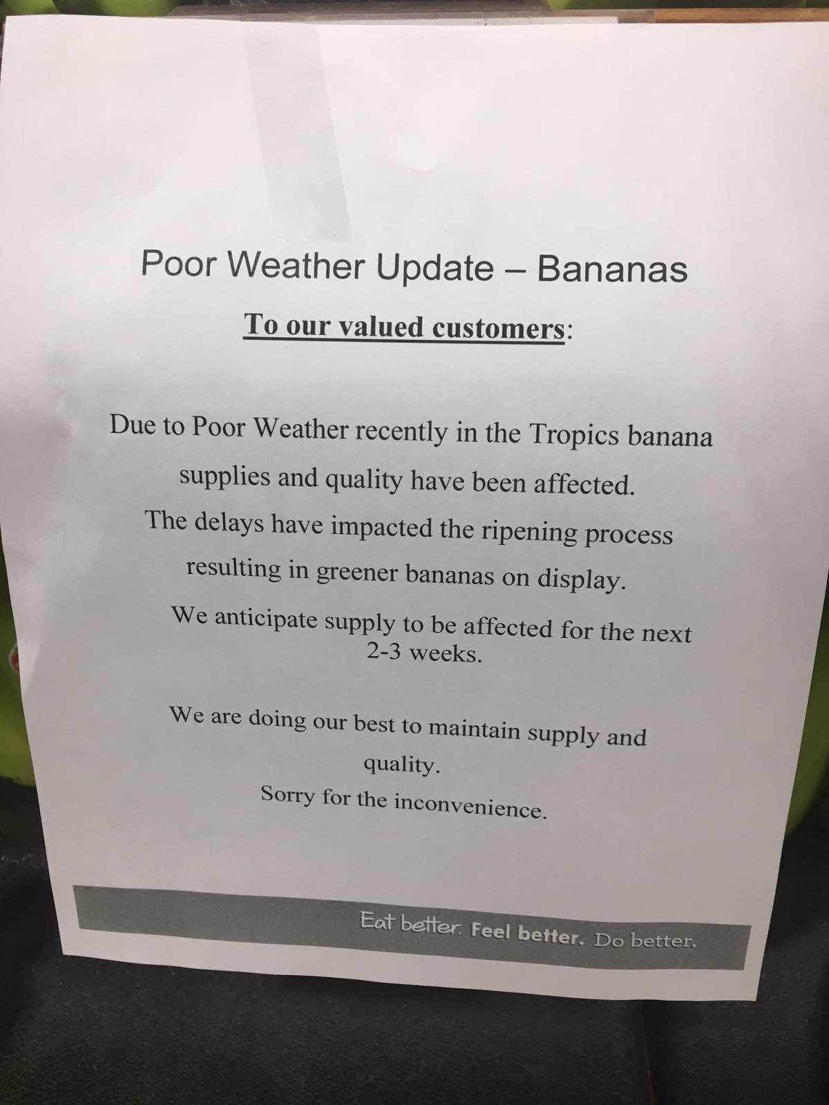A note posted at Sobeys on Dakota.