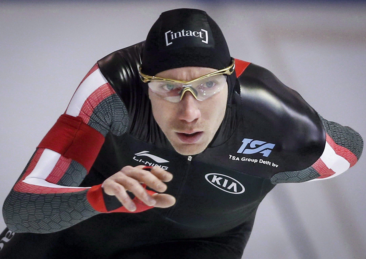 Ted-Jan Bloemen skates during the men's 5000-metre race at the Olympic Speed Skating selections trials in Calgary, Alta., Thursday, Jan. 4, 2018. Bloemen is among the Canadian athletes to watch at the upcoming Winter Olympics.
