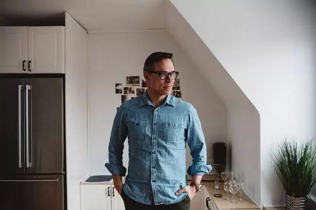 University of Alberta professor Timothy Caufield is shown on the set of "A User's Guide To Cheating Death" in this undated handout photo. 