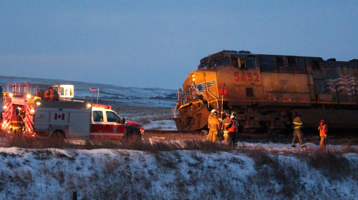 Crews are in clean-up mode after a train carrying potash derailed just outside Swift Current on Tuesday night.
