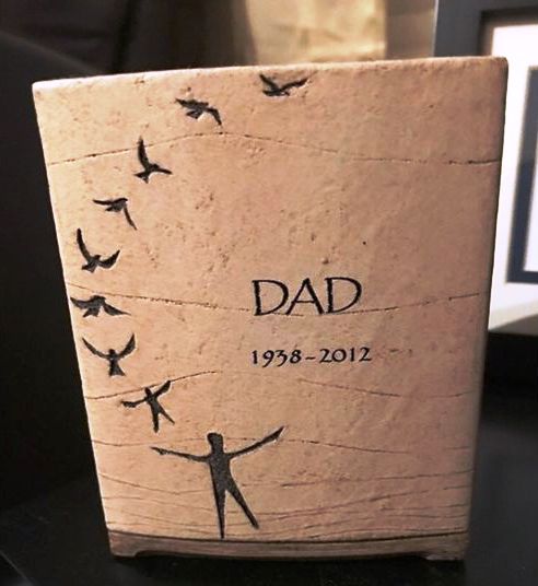 The urn contained the truck owner's father's ashes which he carried around with him all the time. 