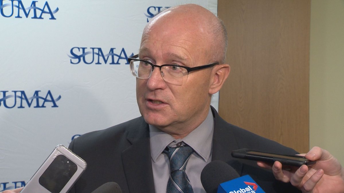 Government relations minister Warren Kaeding answers questions about the revenue sharing freeze. 