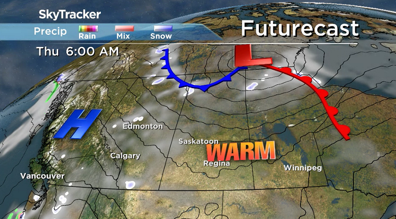 We’ll swing into the warm sector of the next system swinging in on Thursday.