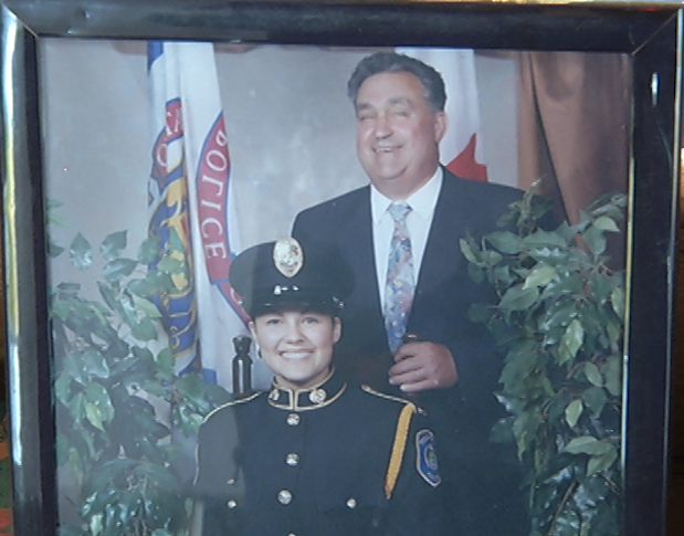 Jack Whetung with his granddaughter Alicia McCready.