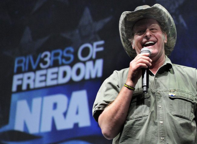 Musician and gun rights activist Ted Nugent addresses a seminar at the National Rifle Association's 140th convention in Pittsburgh, May 1, 2011.