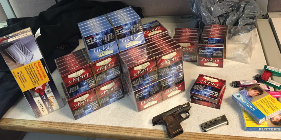 New Brunswick RCMP have charged a man with weapons and contraband offences after a traffic stop.